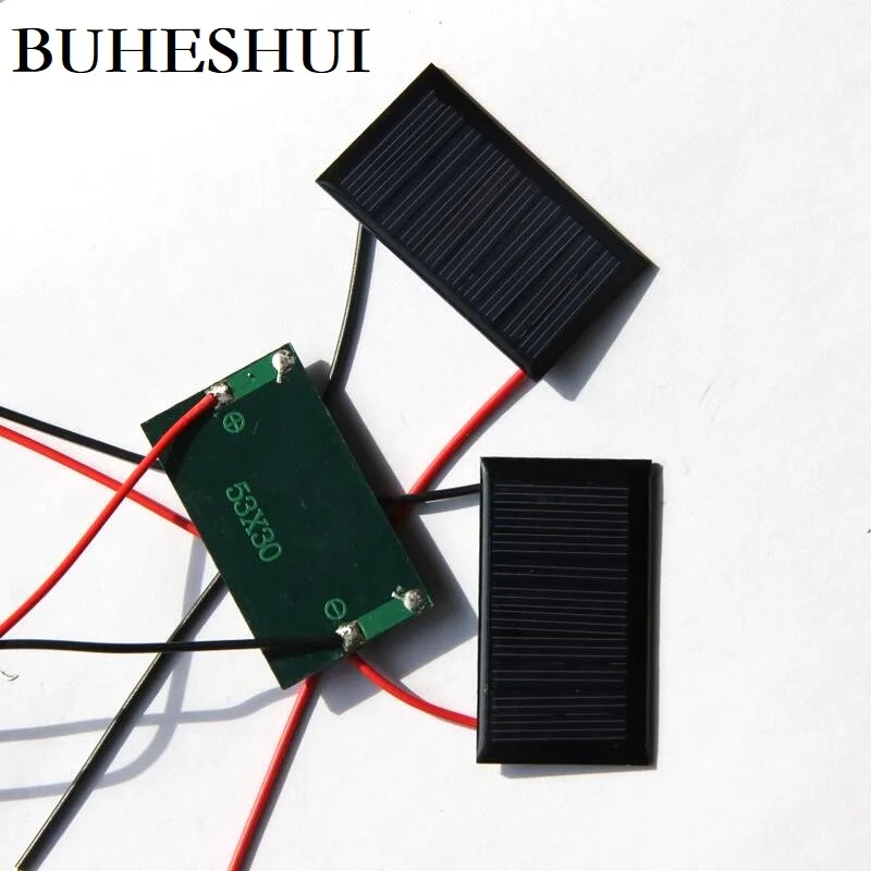 BUHUSHUI 0 15 Вт 5 В 30мА солнечные элементы фотоэлектрические панели модуль DIY