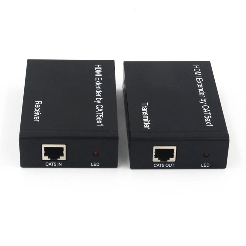 Tcp/ip HDMI Extender ИК 100 м по одной cat6/5e с адаптером питания 3D и полный HD1080p поддерживается(только приемник