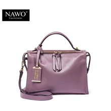 NAWO Cremallera Bolso de Cuero Genuino de Las Mujeres del Mensajero de Las Mujeres Bolsas de Asas de Bolsos de Las Mujeres Famosas Marcas de Alta Calidad Bolso de Hombro de Las Señoras