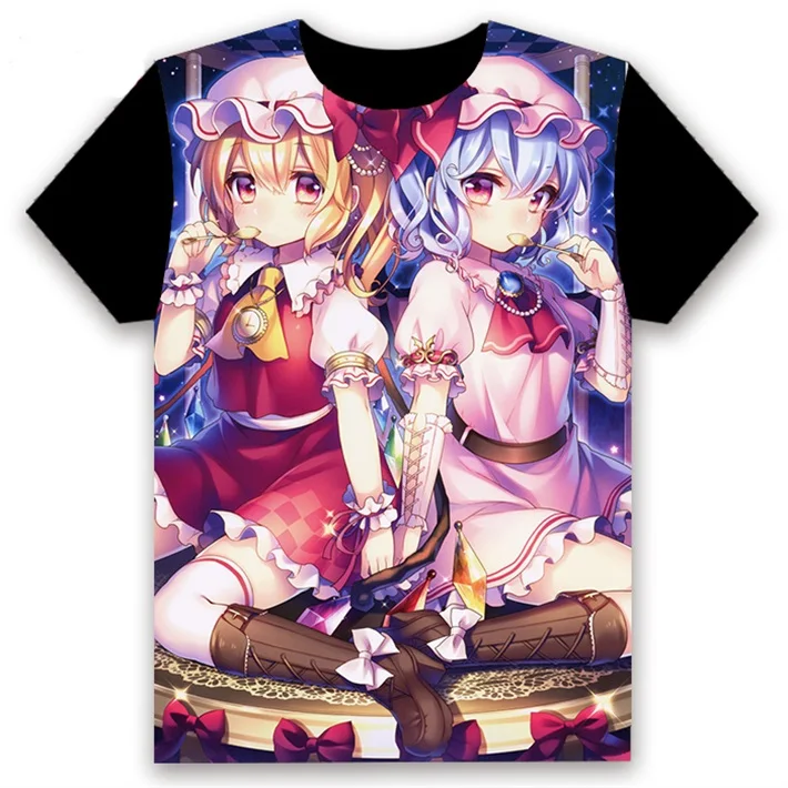 11 Модная мужская футболка Аниме TouHou Project Hakurei Reimu Kirisame Marisa косплей с коротким рукавом унисекс черные футболки Топы лето - Цвет: 11