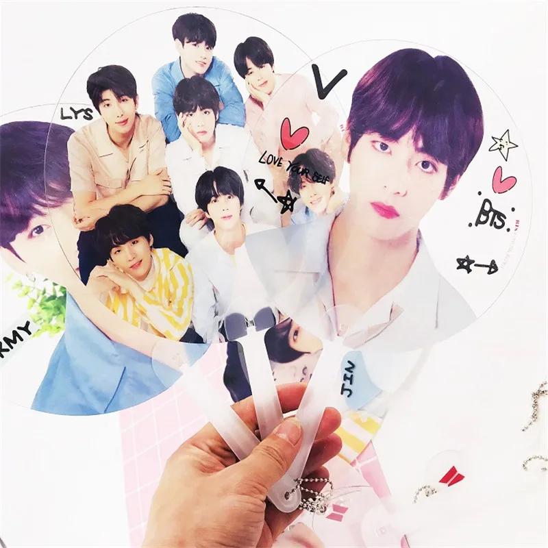 

New Kpop Bangtan Boys JUNG KOOK JIMIN LOVE YOURSELF ANSWER Official Same Translucent Transparent Fans WORLD TOUR Same Fans Gifts