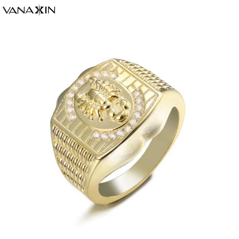 

VANAXIN Scorpion Shape Silver/Gold Color New Design Finger Ring Cool Hip Hop Jewellery For Men Party Men Ring High Quality Gift
