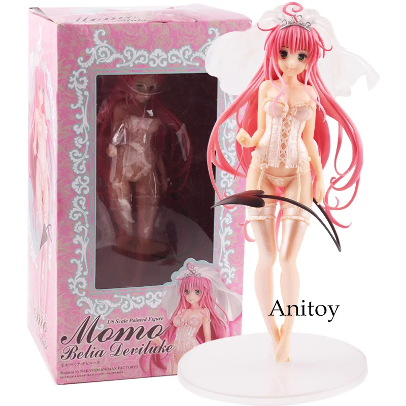 To Love Ru Darkness Momo Belia Deviluke Sexy Girl Wedding Dress PVC To Love 1/6 Scale Painted Figure Collectible Sexy Toys 27cm