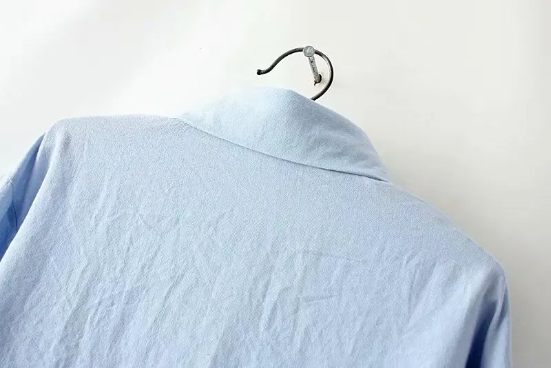 4XL большой Размеры женские Модные новые летние увеличение рубашка хлопок сплошной Цвет одежда с длинным рукавом длинная куртка с секциями дамы Повседневное блузки