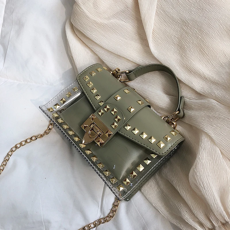 

Elegant Women Casual Shoulder Bags Lady Leather Female Rivets Small Messenger Crossbody Bags Handbag womans bag brand designers