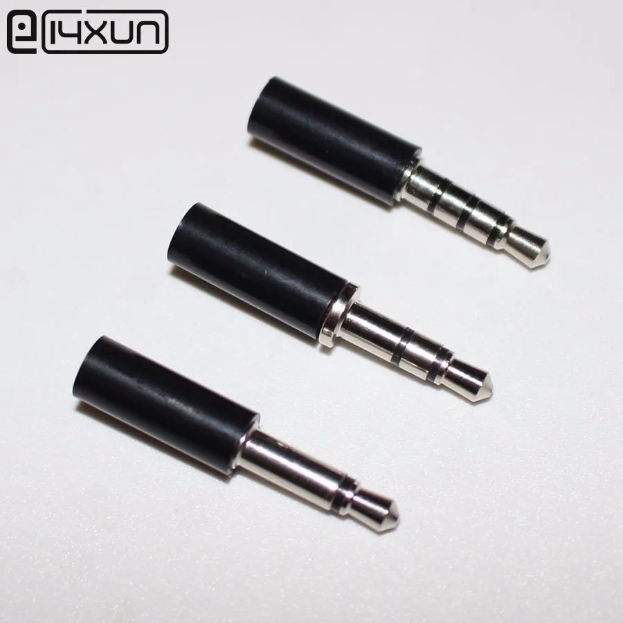 50pcs Black 3.5mm 2 3 4 Pole Stereo Headset Jack Plug 3.5 Audio Plugs