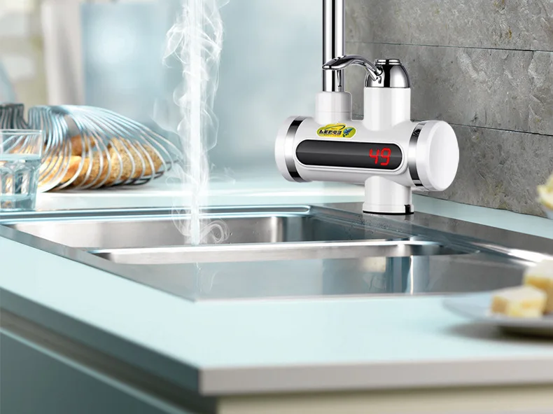 Electric Kitchen Water Heater Tap Instant Hot Water Faucet Heater Cold Heating Faucet Tankless Instantaneous Water Heater (3)