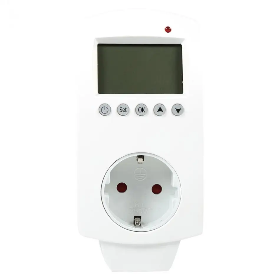 

Digital Programmable Thermostat Temperature Controller Plug In Thermostat Thermoregulator Instrument With Socket