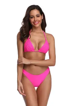 

Women Sexy Bikinis Bandeau Bandage Bikini Set Push-Up Brazilian Swimwear Beachwear Swimsuit 2019 Mujer Solid Maillot De Bain