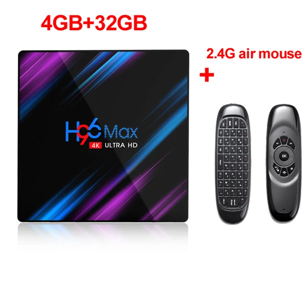 32G add Air mouse H96 Max-3318 Android tv Box 9,0 4 Гб 64 Гб четырехъядерный 64 бит 1080P H.265 4K Google Play Store Netflix Youtube Smart tv box медиа - Цвет: 32G add Air mouse