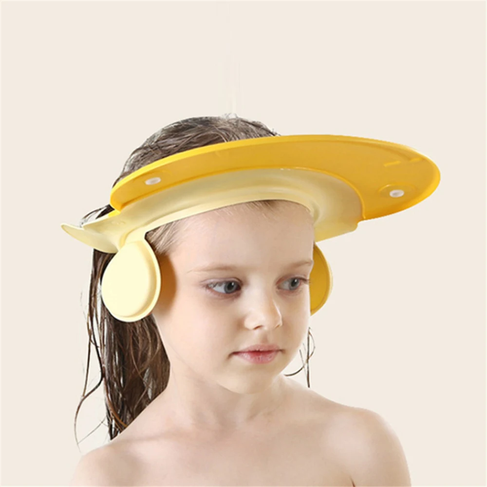 

Infant Waterproof Cap Adjustable Baby Shower Cap Hair Wash Shield for Children Protect Shampoo Kids Bath Visor Hat
