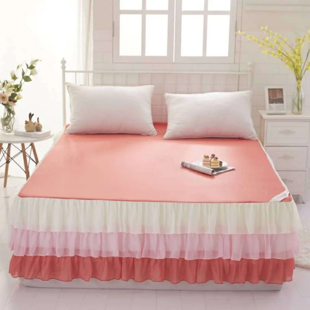 1 шт. романтическая кровать юбка принцессы кружева простыни Летний стиль кровать крышка