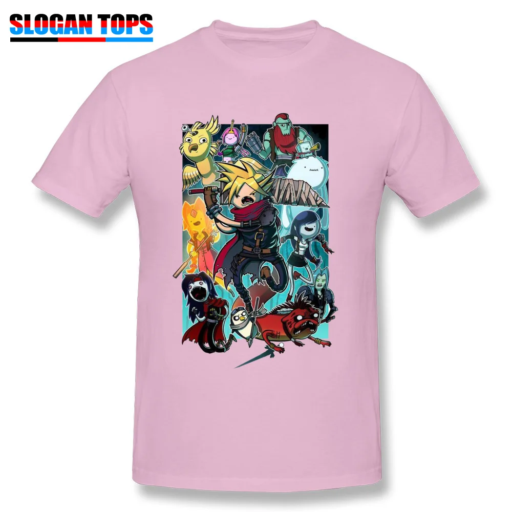  Men T-Shirt Fantasy-Time-VII Printed On Tops & Tees Cotton Round Neck Short Sleeve Gift Tees Fall Drop Shipping Fantasy-Time-VII pink