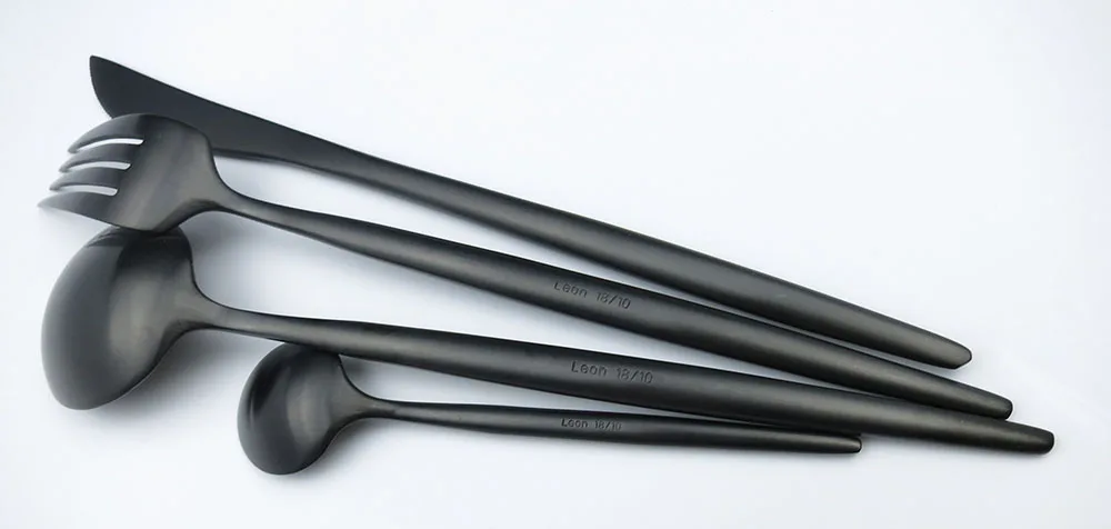 JASHII торговля нержавеющая сталь черный набор столовых приборов столовая посуда набор серебряных приборов столовый нож вилка прямая поставка 1 шт