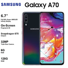 New Samsung Galaxy A70 6.7″ AMOLED Infinity Display 4500mAh Battery 32MP Triple Rear Camera Snapdragon 675 128G ROM Android