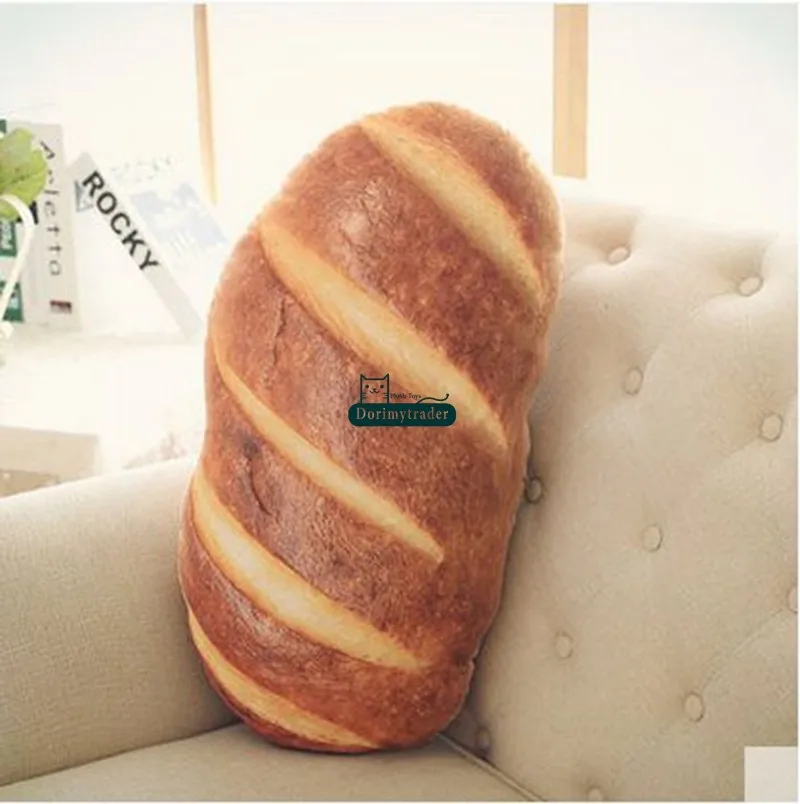 Dorimytrader 80cm Vivid Simulated Cartoon Bread Plush Pillow Cushion 31'' Cute Soft Stuffed  Bread Toy Doll Kids Gift DY60251 (12)