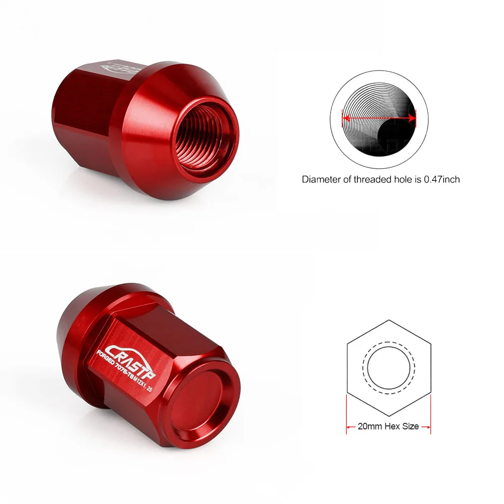 Гоночные Колесные гайки для тюнинга RASTP m12x1 5/m12x1 25 кованые 7075 T6 алюминиевые
