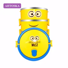 AHTOSKA 4 Слоя Милая Коробка Для Детей Из Нержавеющей Стали Портативный Ланч-бокс Из Пластика PP Коробка Столовые Сервизы