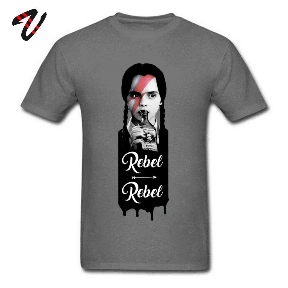 Wednesday Addams Rebel Tops Tees 2019 New Crewneck Normal Short Sleeve 100% Cotton Mens T Shirts Normal Tee-Shirt Wednesday Addams Rebel 11196 carbon