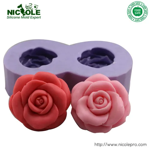 Форма для мыла 3D цветок розы Гибкая силиконовая форма для Конфета из смолы свеча ремесло