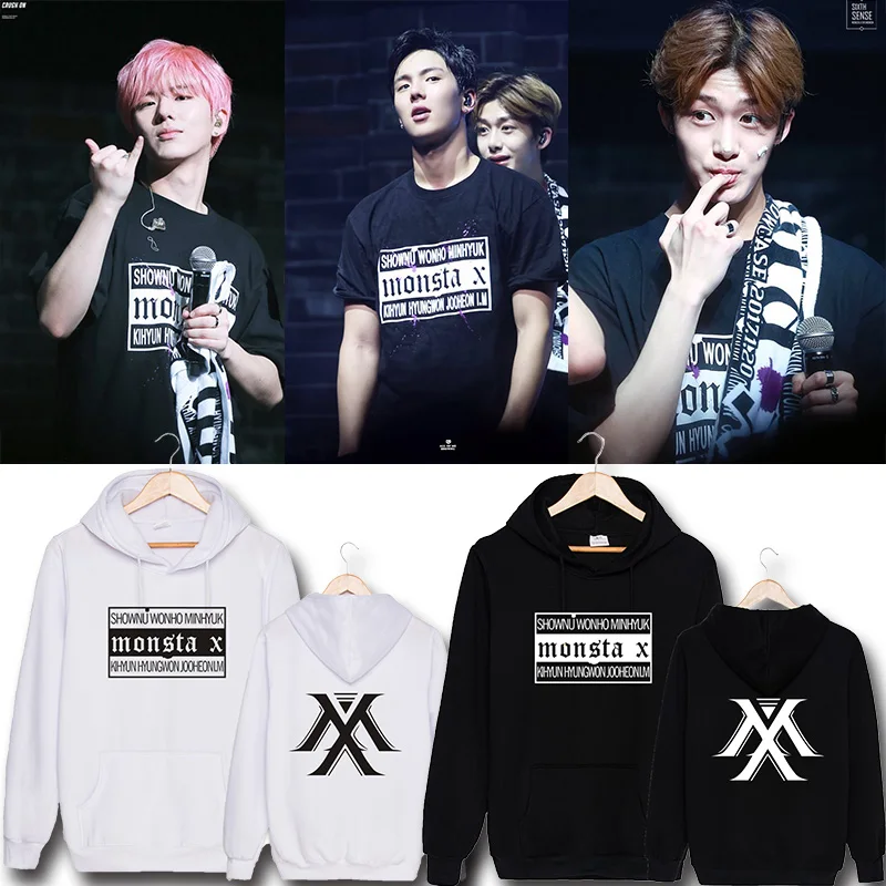 Kpop MONSTA X Group с японского концерта HYUNGWON IM WONHO костюм на весну и лето Одежда худи