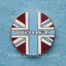 На заказ ваш дизайн формы Красный Эмаль булавки синий и белый рис символов Нет MOQ