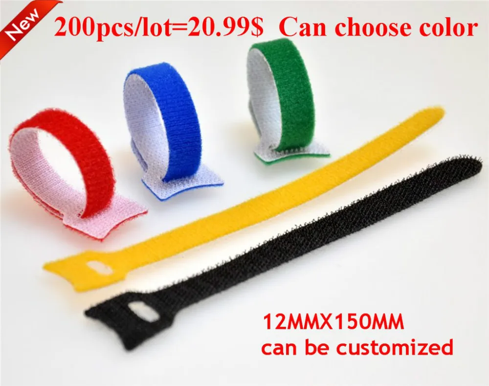 200pcs-lot-back-to-back-cable-tie-nylon-velcro-cable-tie-wire-organizer