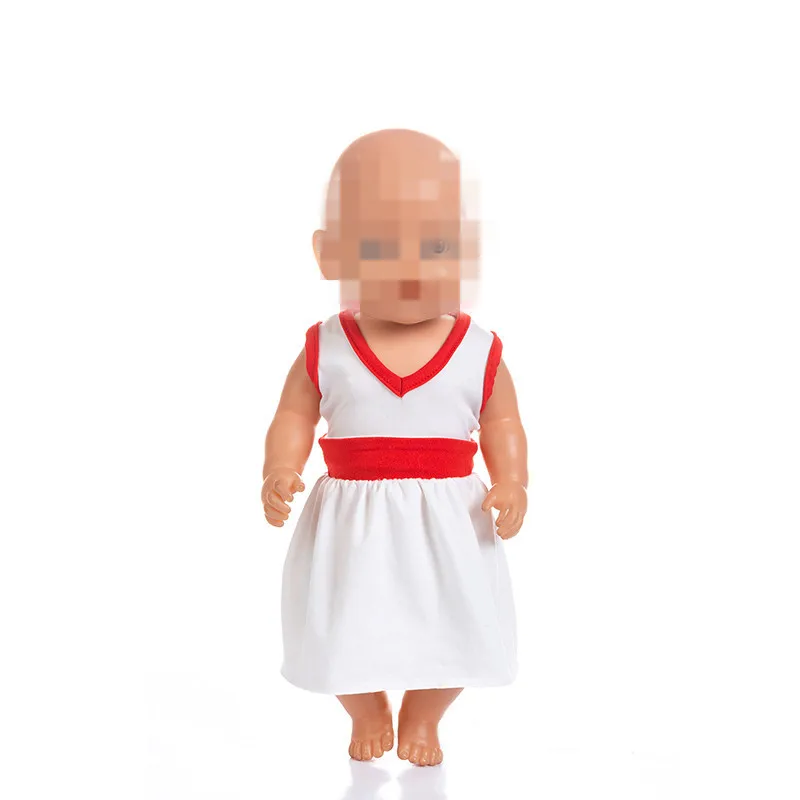 Одежда для куклы 18 дюймов, джинсовый костюм для новорожденных, костюм ХИВА из 3 предметов, одежда для детей, подарок на день рождения - Цвет: Q-108