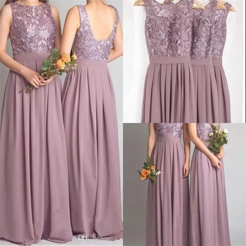 mauve color evening gowns