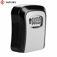 IMPORX Key Lock Box Настенный Ключ из Алюминиевого сплава Сейф Всепогодный 4-значный Комбинация Лучший!