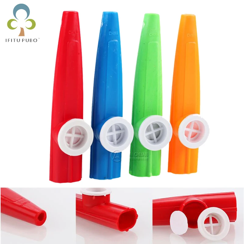 10 шт./лот пластик Kazoo гармоника Рот Флейта Детские вечерние кубики подарки для