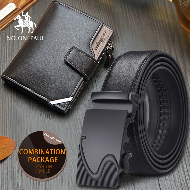 Tanie Zestaw zestaw kombinezon męski pasek 100 cm 130 cm luksusowy pasek 2019 nowy projektant automatyczna klamra skórzany wzór powierzchnia ziarno trwałe przytulne