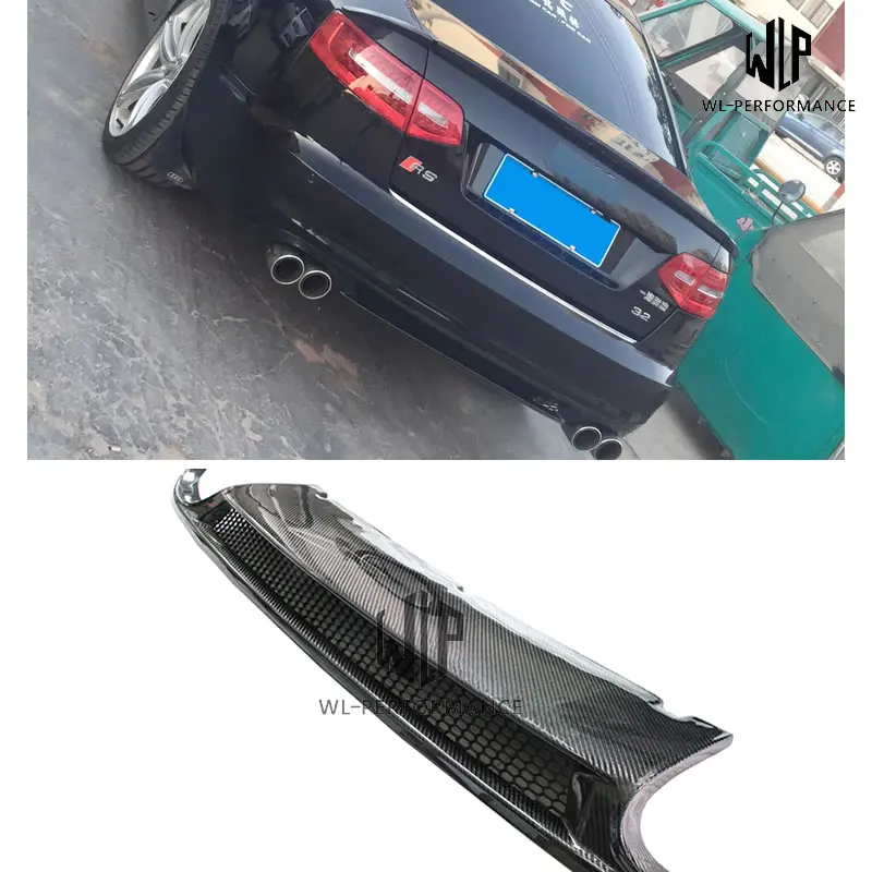 Высококачественный карбоновый диффузор для губ A6 4 выхода Audi A6L комплект кузова