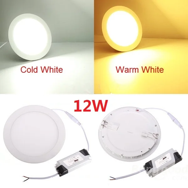 

Recessed LED Ceiling Downlight Light 12Watt Ultra Thin LED Panel Light with driver AC85-265V 20pcs/lot, DHL/Fedex free shipping