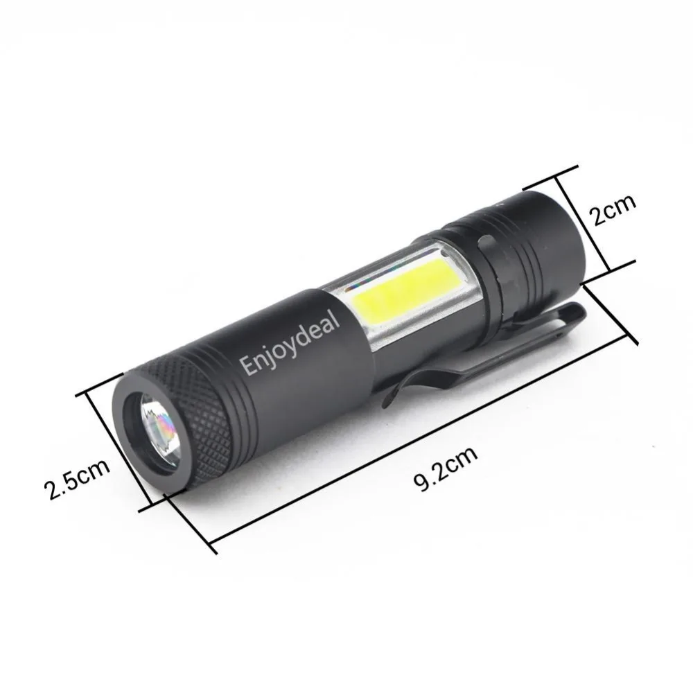 Портативный мощный светодиодный фонарик с зажимом 4 режима 2000 лм|led flashlight 2000|lumen