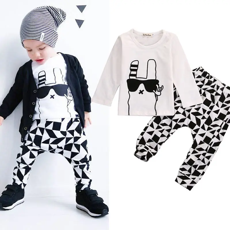 

0-30M Newborn Infant Baby Boys Girls Clothes Cute Bebes Long Sleeve Cotton T-Shirt Top Harem Pant 2pcs Outfit Kids Clothing Set