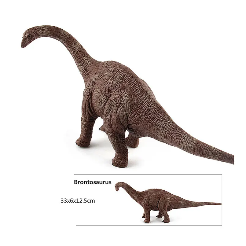 Пластиковая Фигурка динозавра Brontosaurus Wyvern модель детские игрушки коллекция Развивающие игрушки для детей подарок на день рождения - Цвет: brontosaurus brown