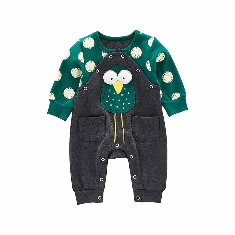 BONJEAN Spring Baby Rompers Owl Baby Boy Clothes Newborn Clothing