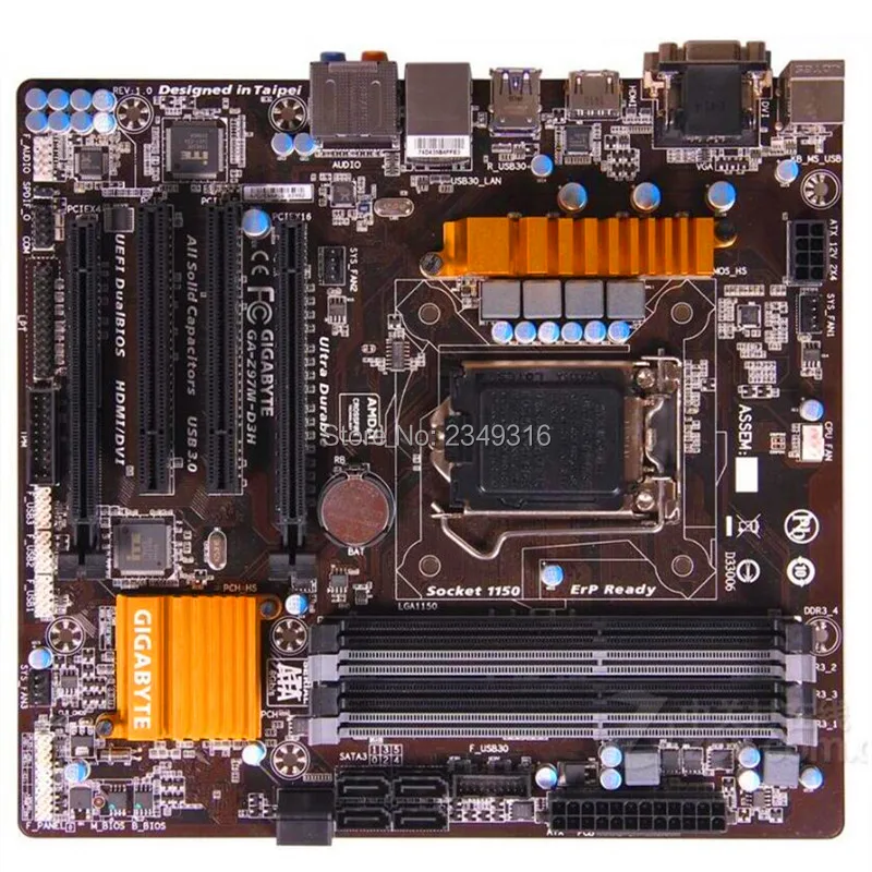 Для Gigabyte GA-Z97M-D3H рабочего Материнская плата Z97M-D3H Z97 LGA 1150 i3 i5 i7 DDR3 полностью Тесты