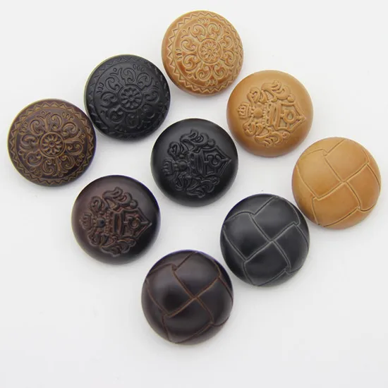 

10-20pcs 18-25mm Beige brown black imitation leather buttoned high-end coat sweater windbreaker jacket dress button C061
