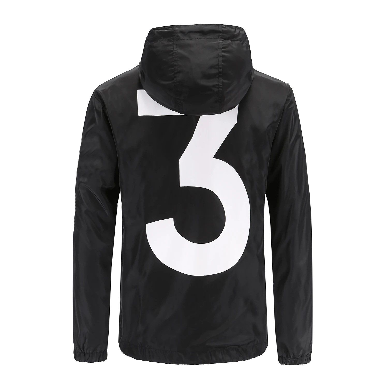 Goedkoop ZWART WIT mode Windjack No.1 3 Lente Zomer Jas Mannen Vrouwen Merk Mode Streetwear Hooded Jassen Mannen AMERIKAANSE MAAT