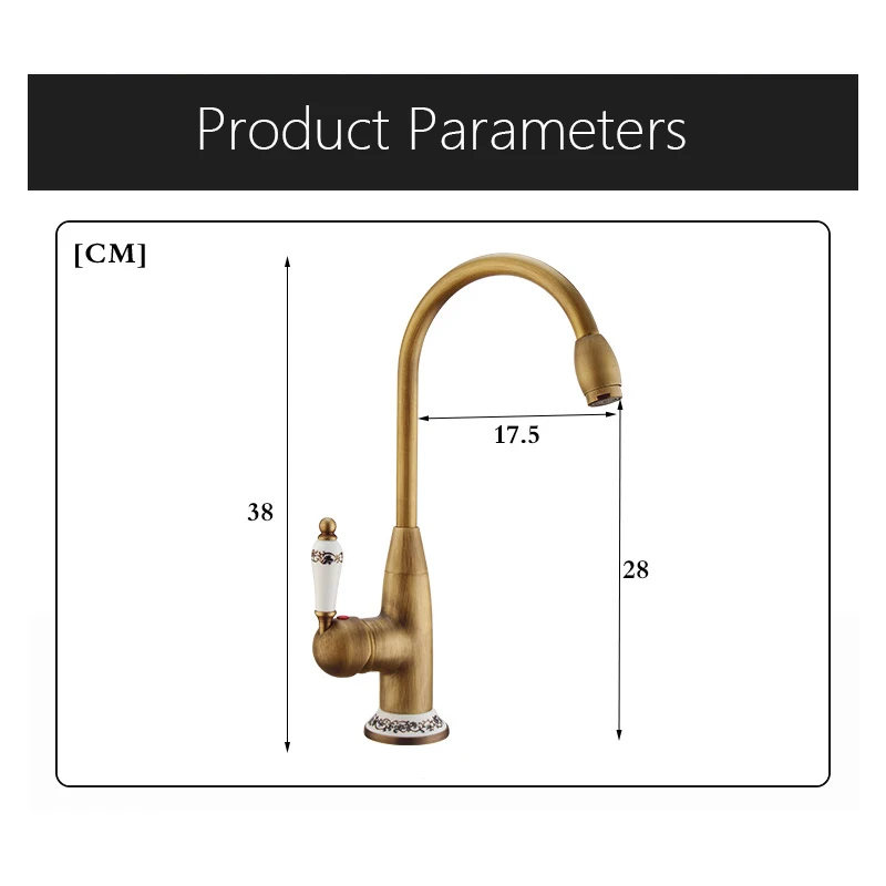 Античный кухонный кран медный поворотный Носик раковина водопроводный кран на бортике холодный и горячий кран-смеситель с одной ручкой туалетный кран