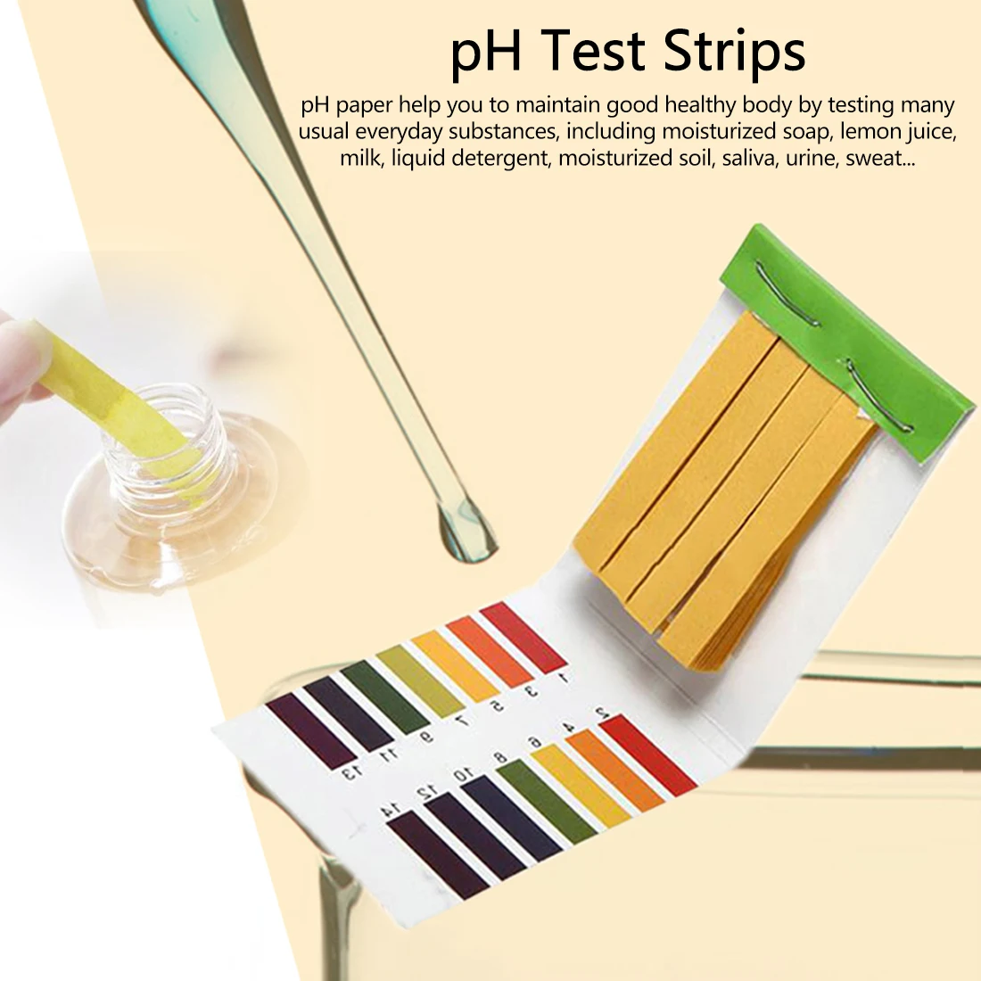 

Nice 80 Strips PH Test Strip Aquarium Pond Water Testing PH Litmus Paper Full Range Alkaline Acid 1-14 Test Paper Litmus Test