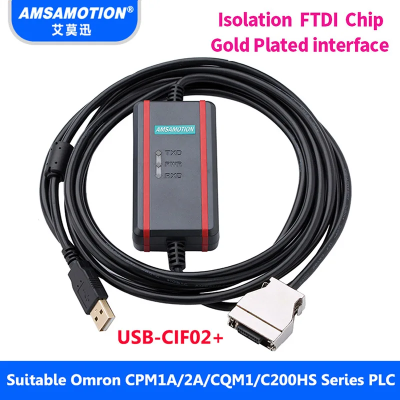 Акция! USB-CIF02 кабель для загрузки подходит для Omron CPM1A/2A серии PLC Кабель для программирования обновленный кабель CQM1-CIF02 usb-портом - Цвет: FTDI Isolation Type