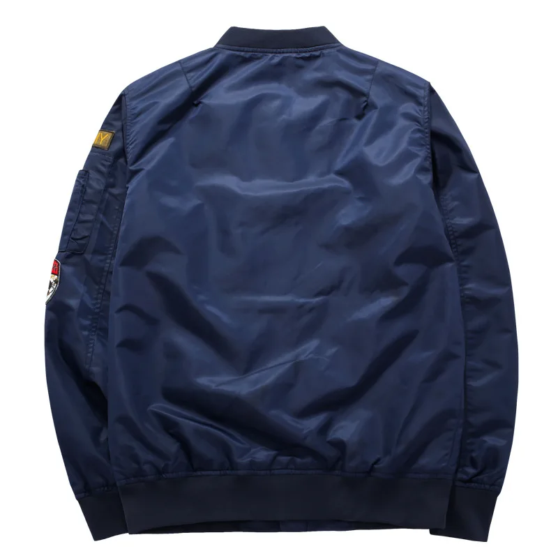 discount  Grandwish Flight Bomber Jacket Men Plus Size 6XL Men Pilot Bomber Jacket Patch Design Large Size Bo