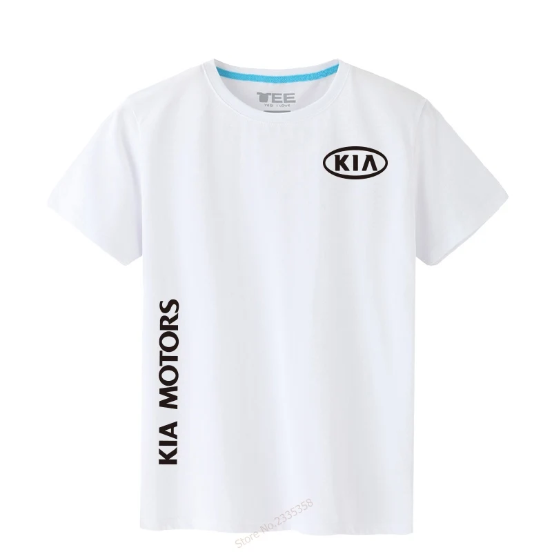 Модные мужские обычные Топы с коротким рукавом KIA футболка Motors мужские одноцветные футболки топы