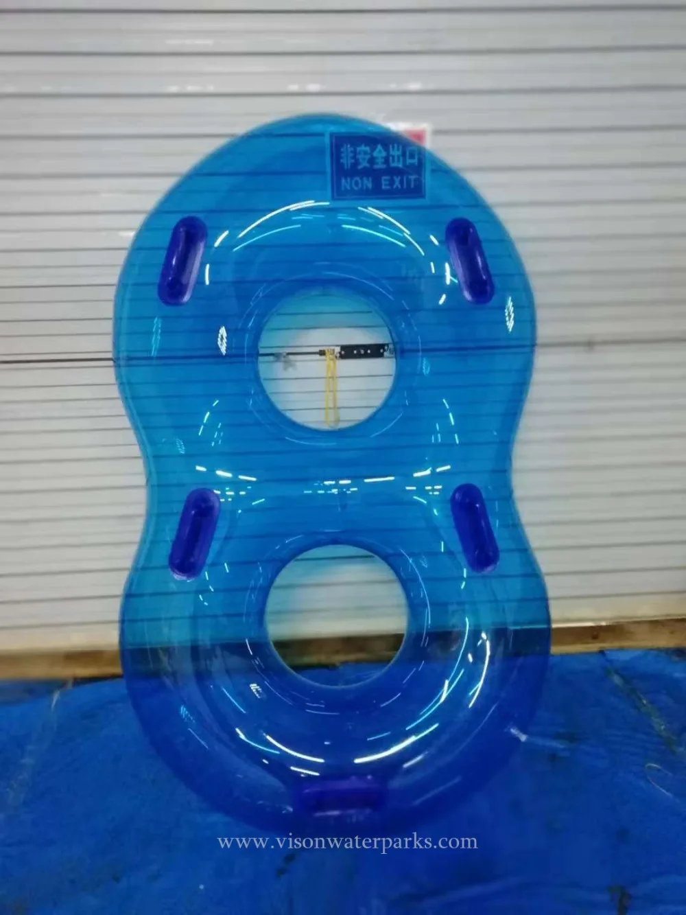 Water Slide transparent inflatable 2 person tube VIT22 for water slide Vison Waterparks (4)