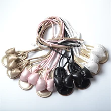 Летнее платье для маленьких девочек с большим бантом обувь для принцессы сандалии для новорожденных, платье для маленьких девочек вечерние повязки пляжные Нескользящие сандалии для первого года жизни