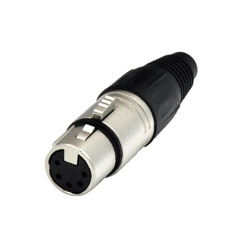 Высокое качество 50 шт./лот NC5FX 5 штыревой полюс XLR для аудиокабеля с разъемом типа "мама" разъем микрофон Серебряный