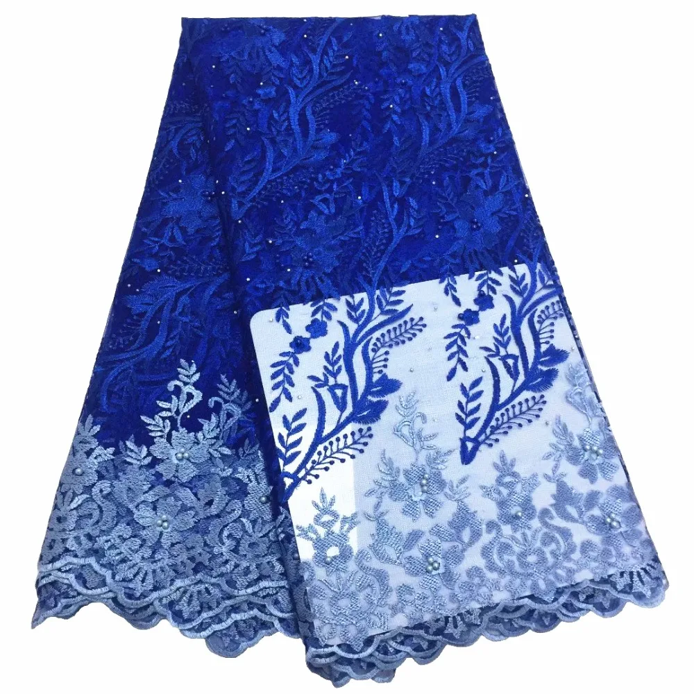 

Newest African Tulle Lace Fabrics With Stones Embroidery Net Lace African French Lace High Quality With Beads Wedding